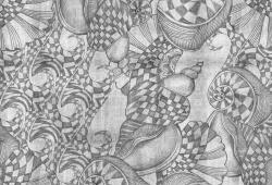 wallunica Ilustrations - Wall Art | Checkered nautical pencil drawing - 1