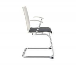 Изображение продукта Dauphin Amico кресло на стальной раме стул с подлокотниками 003