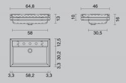 Milldue Boston 65 умывальная раковина above-counter - 5