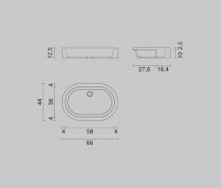 Milldue Feel 66/44 умывальная раковина semi-insert - 2