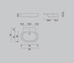 Milldue Feel 66/55 умывальная раковина semi-insert - 7