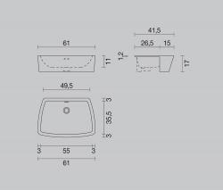 Milldue Fly умывальная раковина semi-insert - 6