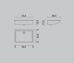 Milldue Rettangolare умывальная раковина undermounted - 16