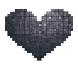 Fap Ceramiche Cupido Cuore Nero Mosaico - 1