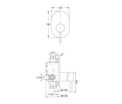 Steinberg 100 2243 Finish set for single lever bath|shower mixer - 2