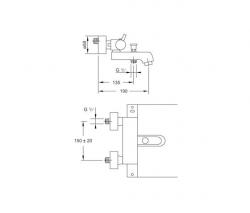 Steinberg 100 3100 Exposed thermostatic bath/shower mixer 1/2“ - 2