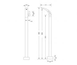 Steinberg 180 1162 Freestanding bath filler - 2