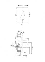 Steinberg 180 2103 Finish set for single lever bath|shower mixer - 2