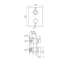 Steinberg 180 2202 Finish set for single lever bath|shower mixer - 2