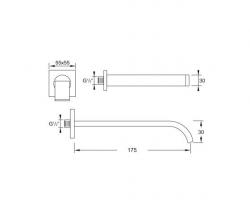 Steinberg 135 2300 Wall spout for basin - 2