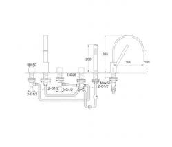 Steinberg 135 2421 5-hole deck mounted bath|shower mixer - 2