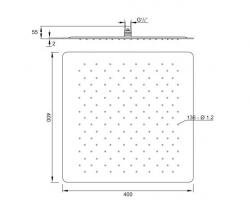 Steinberg 390 1683 Rain shower ultra flat, 400 x 400 x 2mm - 2