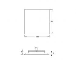 Steinberg 390 4401 Tropical Rain shower, 400 x 400mm - 2