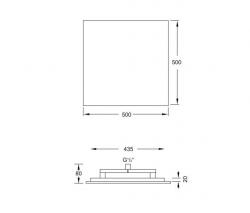 Steinberg 390 5501 Tropical Rain shower, 500 x 500 mm - 2