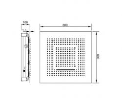 Steinberg 390 6610 Relax Rain shower, 600 x 600 mm - 2