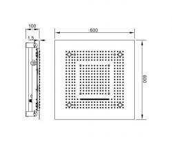 Steinberg 390 6620 Relax Rain shower with Led lights 600 x 600 mm - 2