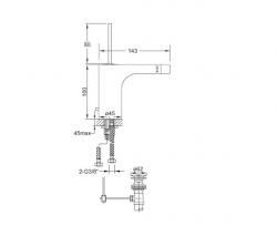 Steinberg 215 1300 Single lever bidet mixer - 2