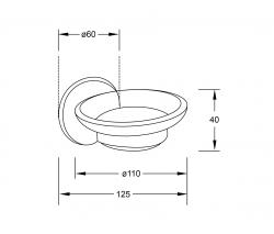 Steinberg 650 2200 Soap holder with dish - 2