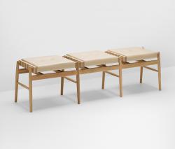 H Furniture Leather triple stool - 1
