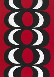 Marimekko Kaivo black/red интерьерная ткань - 1
