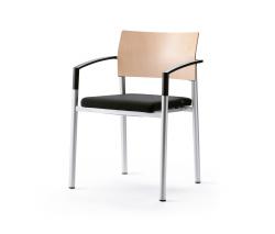 Wiesner-Hager aluform_3 stacking chair with plastic ar - 1