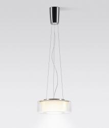 serien.lighting Curling Suspension clear | reflector conical opal | Rope - 1