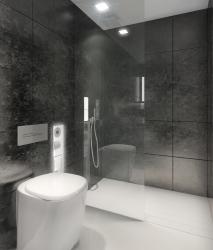 AMOS DESIGN BUILT IN toilet/shower black - 1