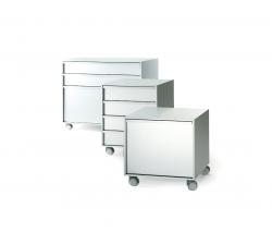 MDF Italia Aluminium Cabinet units on wheels - 1