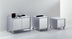 MDF Italia Aluminium Cabinet units on wheels - 1