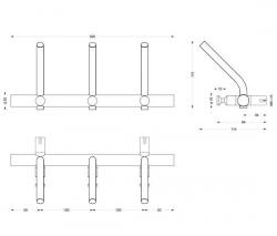 PHOS Design Hakenleiste HL S 3 H - 7