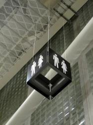 BURRI Signage System Messe Basel by BURRI - Ceiling cube - 2