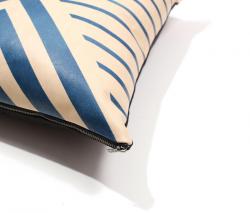 AVO Blue Geometric Leather Pillow - 12x16 - 3