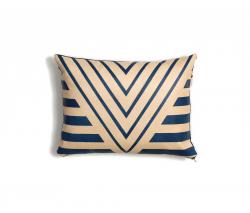 AVO Blue Geometric Leather Pillow - 12x16 - 1