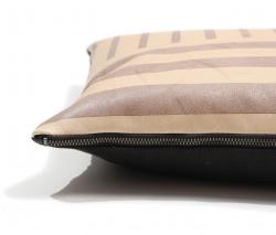 AVO Desert Sand Stripe Leather Pillow - 12x16 - 3