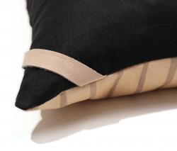 AVO Desert Sand Stripe Leather Pillow - 18x18 - 3