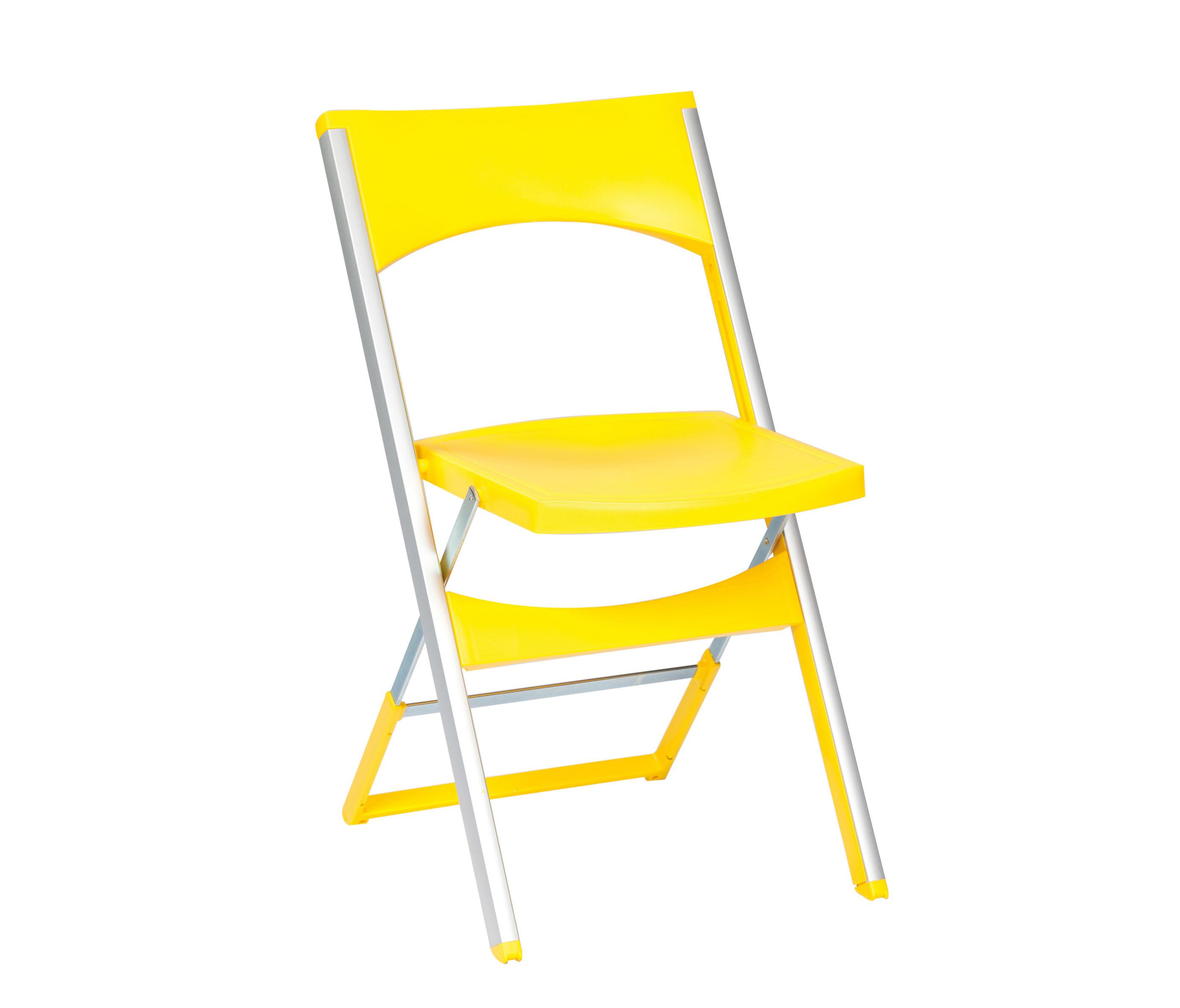Складной стул компакт желтый