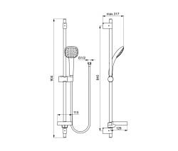 Ideal Standard Idealrain Cube shower set - 2