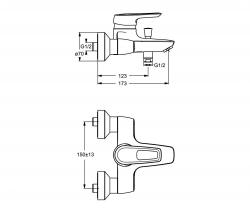 Ideal Standard CeraMix Blue bath tap - 2