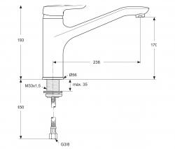 Ideal Standard CeraMix Blue kitchen tap - 2