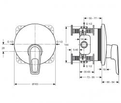 Ideal Standard CeraMix Blue shower tap - 2