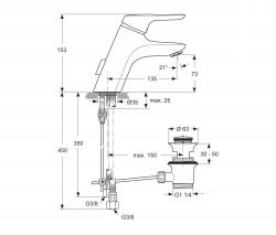 Ideal Standard CeraMix Blue wash-basin tap - 2