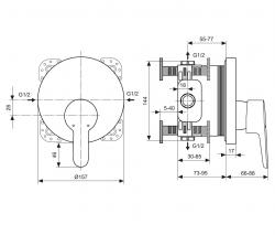 Ideal Standard Connect Blue термостатический смеситель для душа - 2