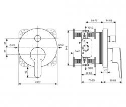 Ideal Standard Connect Blue Thermostatic bath mixer - 2