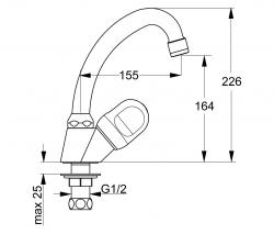 Ideal Standard Alpha Standventil (Auslaufhöhe 164 mm) - 2