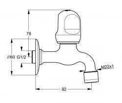 Ideal Standard Alpha Wandventil (Ausladung 92 mm) - 2