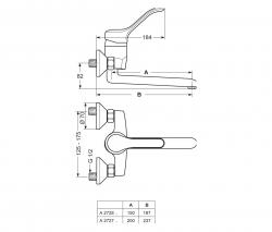 Ideal Standard Cera L Wand-Küchenarmatur, Auslauf 200 mm - 2