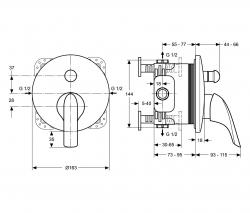 Ideal Standard CeraPlan Neu Badearmatur UP Bausatz 2 (eigensicher gemaß DIN EN 1717) - 2