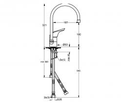 Ideal Standard CeraPlan Neu Küchenarmatur mit hohem Auslauf ND Niederdruck - 2