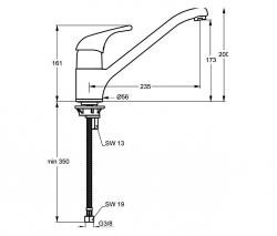 Ideal Standard CeraPlan Neu Küchenarmatur ND Niederdruck - 2