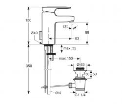 Ideal Standard Moments Piccolo Wash-basin tap - 2